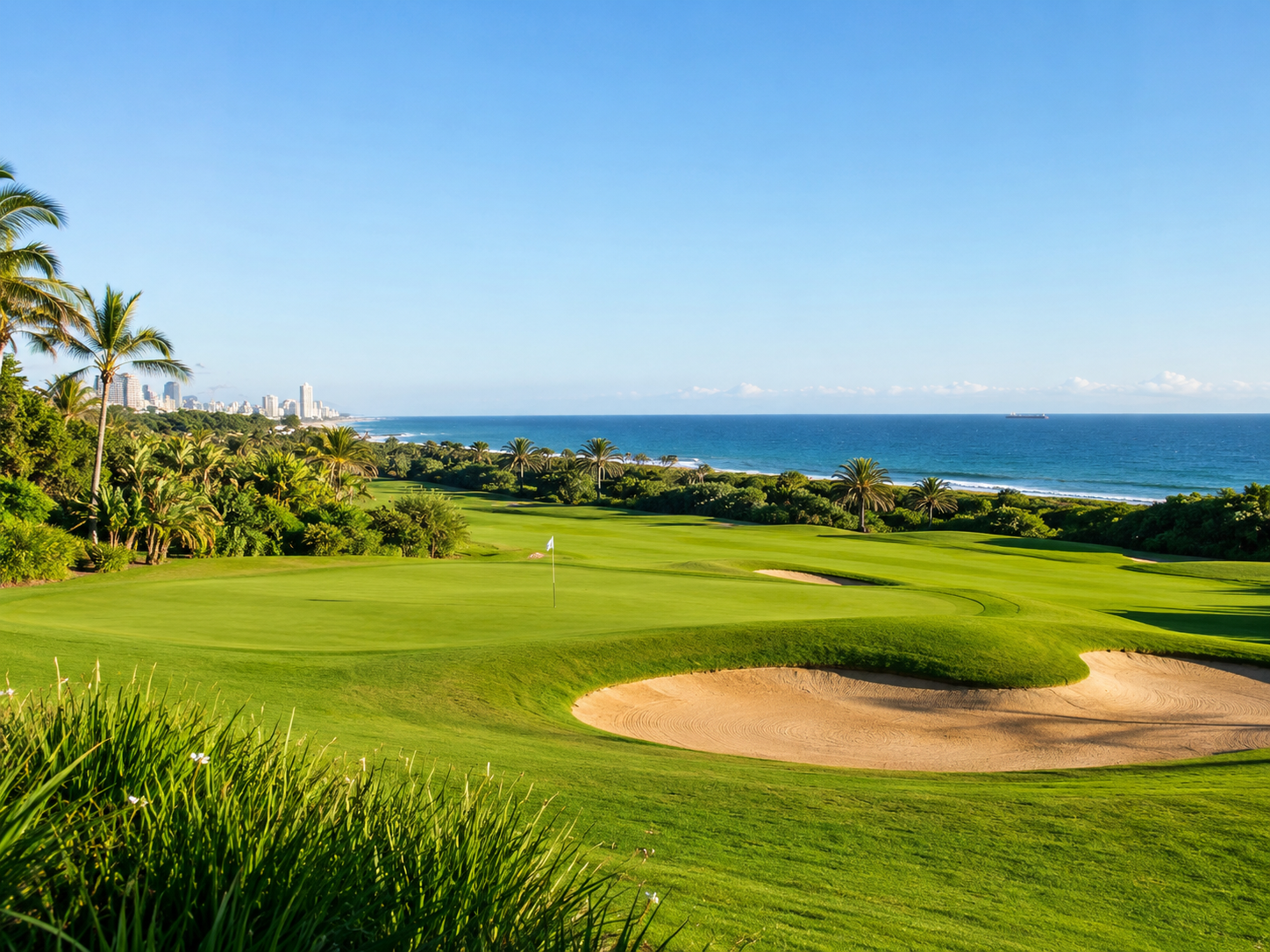 Coastal golf course near Umhlanga Rocks and Hillside Guesthouse